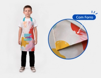 Avental Infantil Corpo Inteiro Com Forro